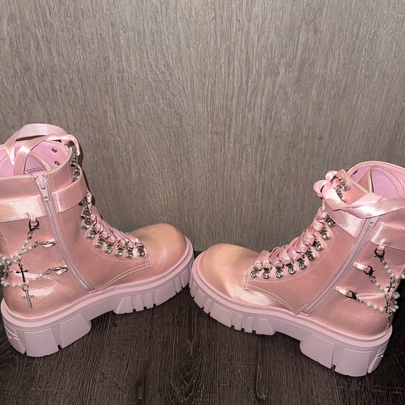 Sugar Thrillz Holy Revelations Combat Boots - Picture 6 of 11